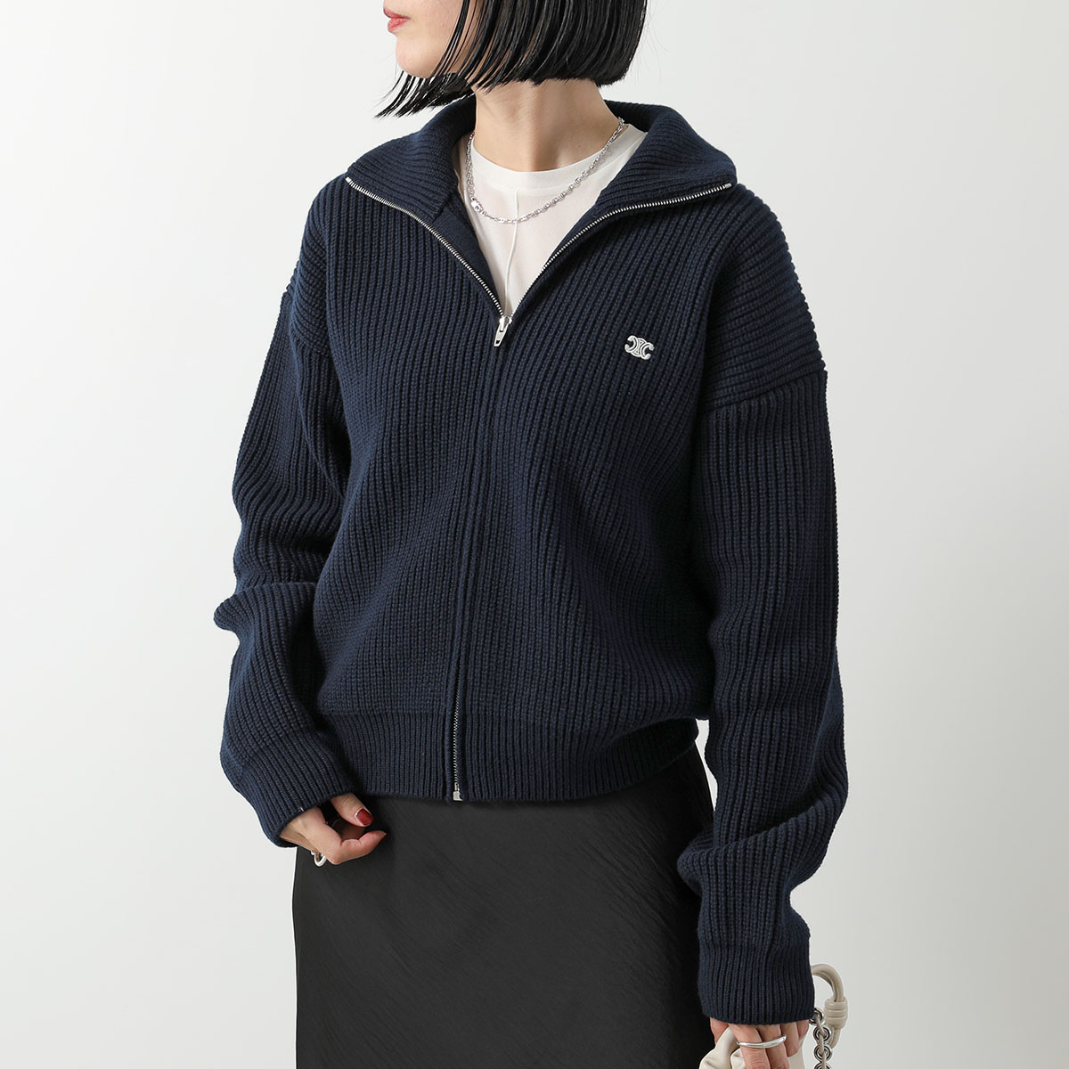 celine♡セリーヌ♡カーディガンジャケット♡ストライプウール♡S