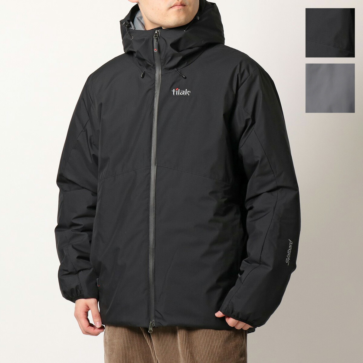 Tilak ティラック フーデッドジャケット Svalbard Jacket メンズ 中綿 GORE-TEX INFINIUM ナイロン ロゴ刺繍 ブルゾン パッカブル カラー4色