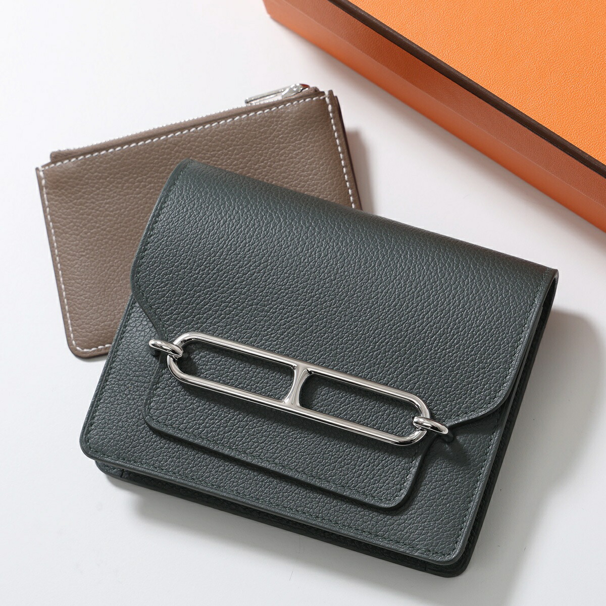 エルメス ケース レザー GRY ケリーポケット コンパクト 楽天市場】HERMES エルメス コインケース Kelly Pocket Compact ケリー