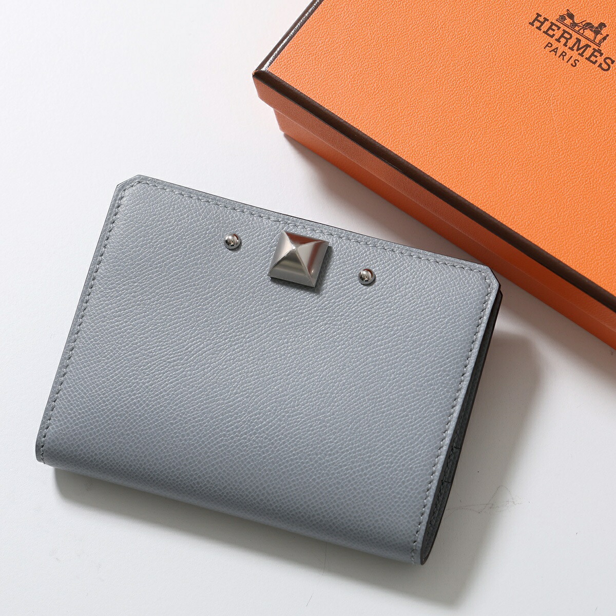 HERMES ケース 黒 レザー Made in France HERMES エルメス カードケース H SELLIER セリエ 083798CA レディース