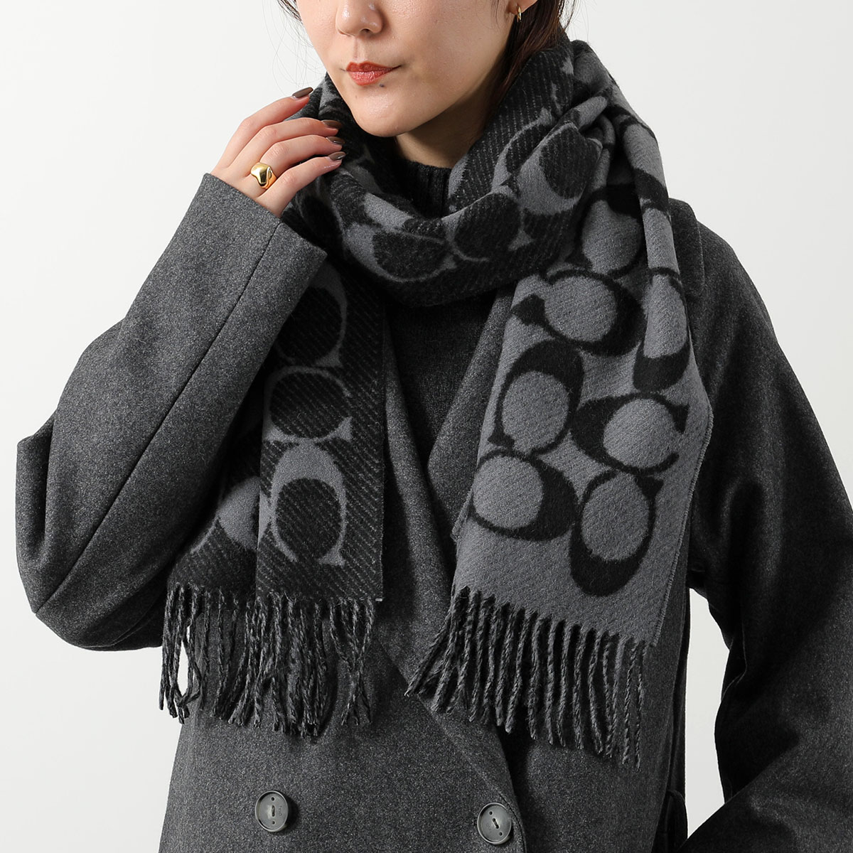 楽天市場】コーチ マフラー ストール ウール モノグラム COACH 76391