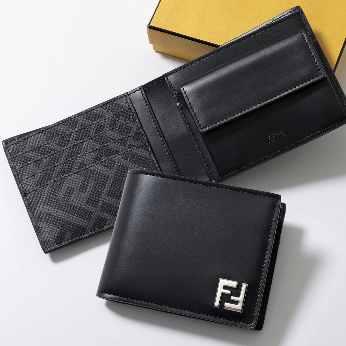 FENDI ROMA 二つ折り財布 ブラック 楽天市場】FENDI フェンディ FENDI ROMA Bi-Fold Wallet 二つ折り財布