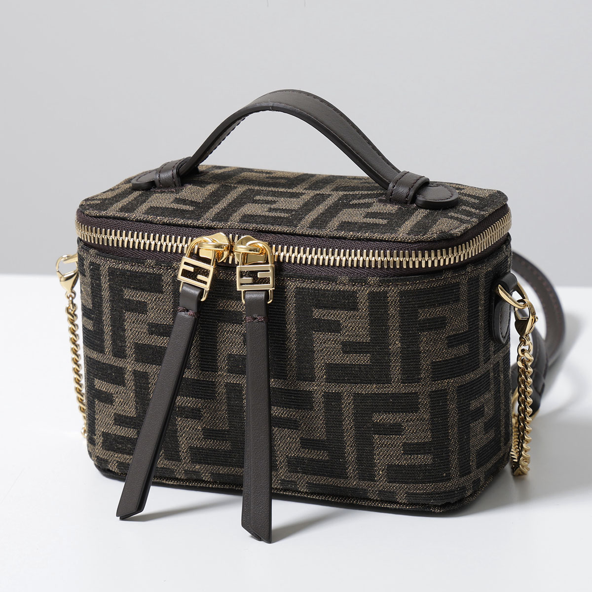 FENDI フェンディ ショルダーバッグ VANITY ヴァニティ 8BS108 AFPM レディース FFジャカード FF柄 ハンドバッグ 鞄 F1GL7/BROWN-REAL-EBONY｜インポートセレクトmusee