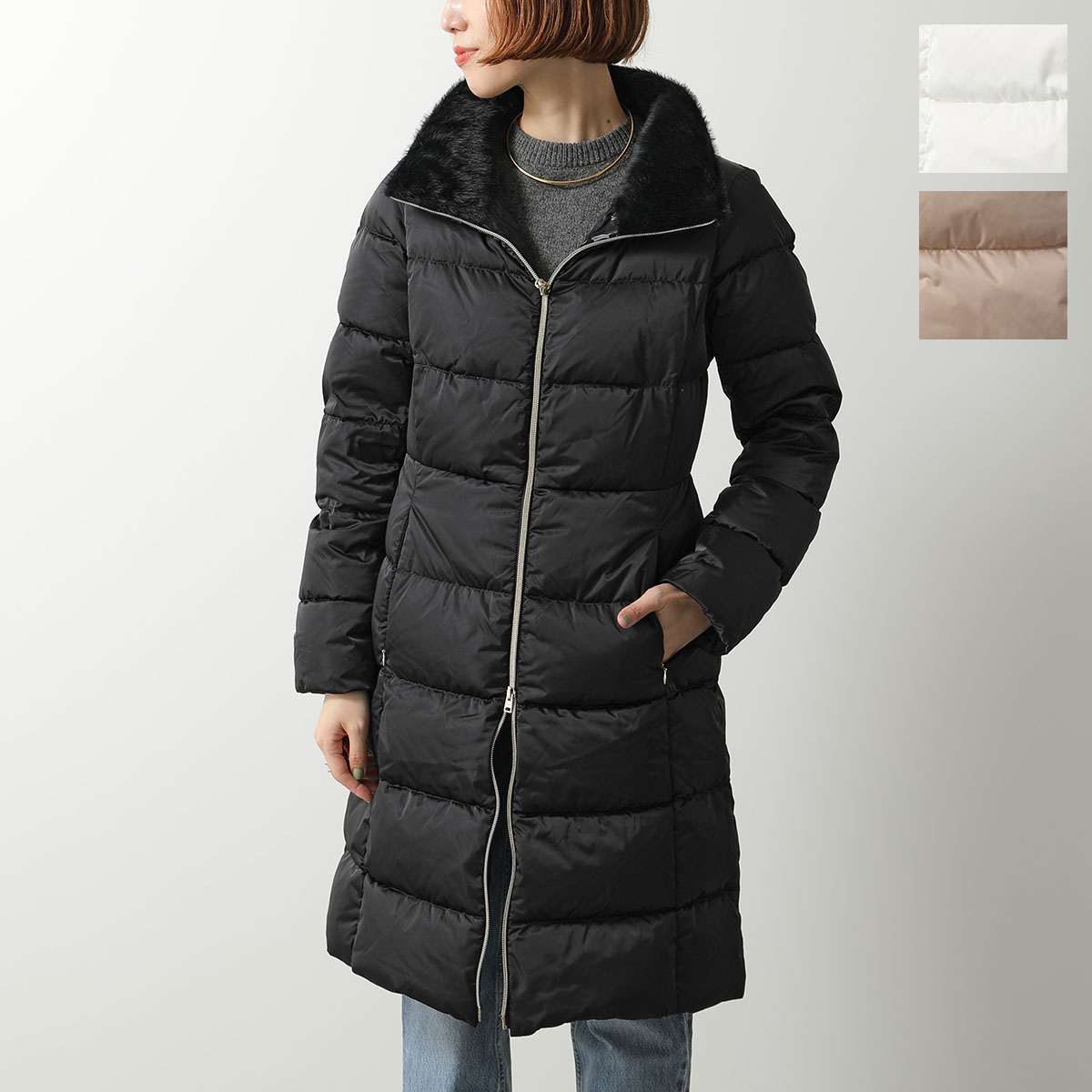 ★★★maybe★★★HERNO ハイカラー ロング ダウンコート HERNO ヘルノ ダウンジャケット ダウンコート アウター ミドル丈