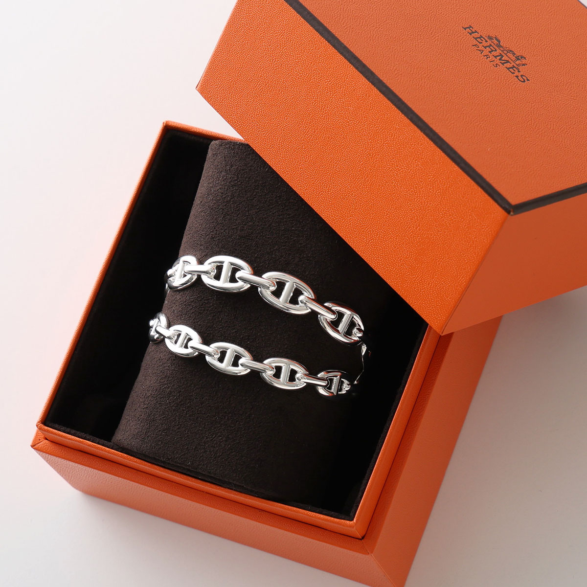 HERMES エルメス バングル シェーヌダンクル アンシェネ ダブル ブレスレット SH Chaine dAncre Enchainee Double Bracelet H122405B レディース シルバー925 SILVER