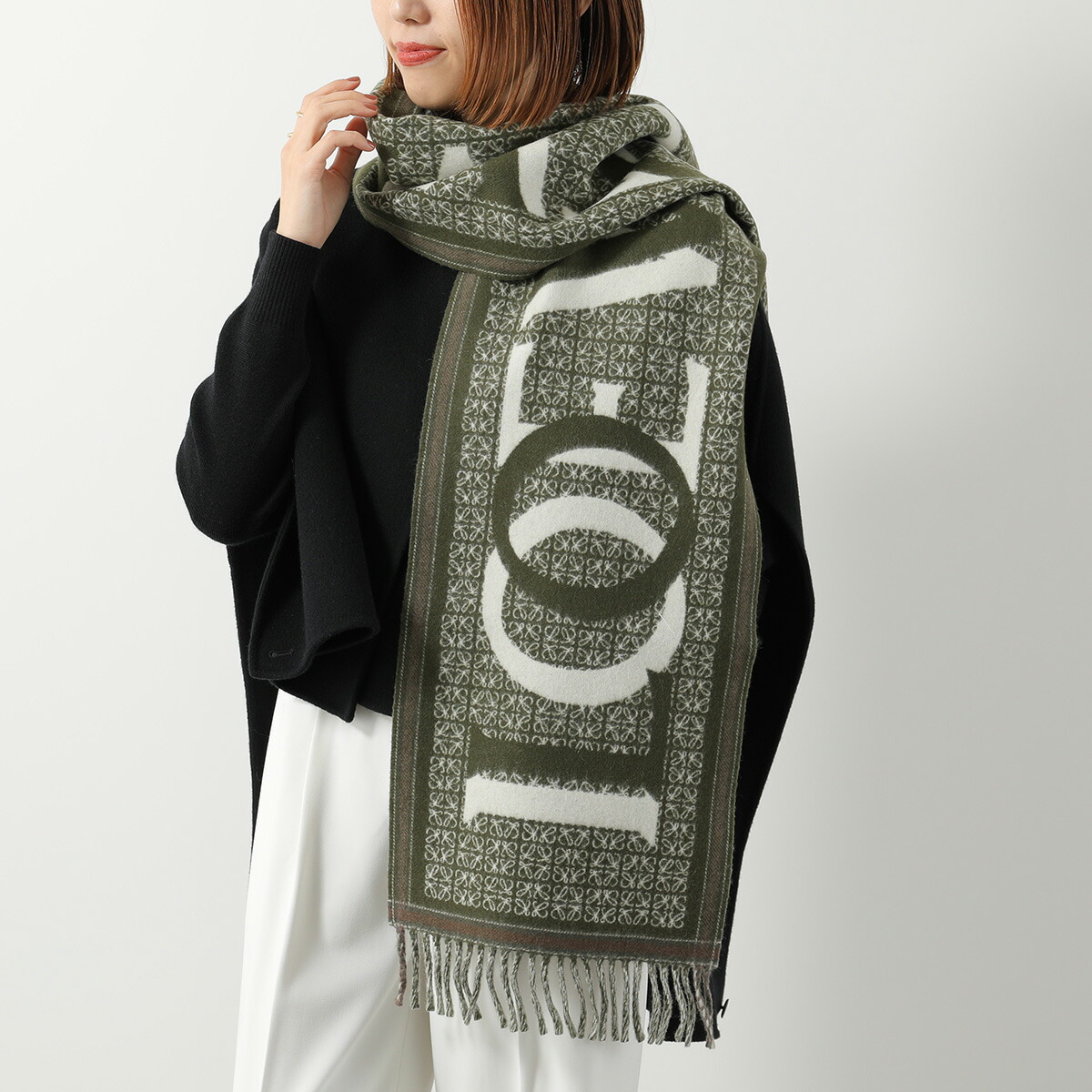 楽天市場】ロエベ LOEWE レディース マフラー CHECKERBOARD SCARF
