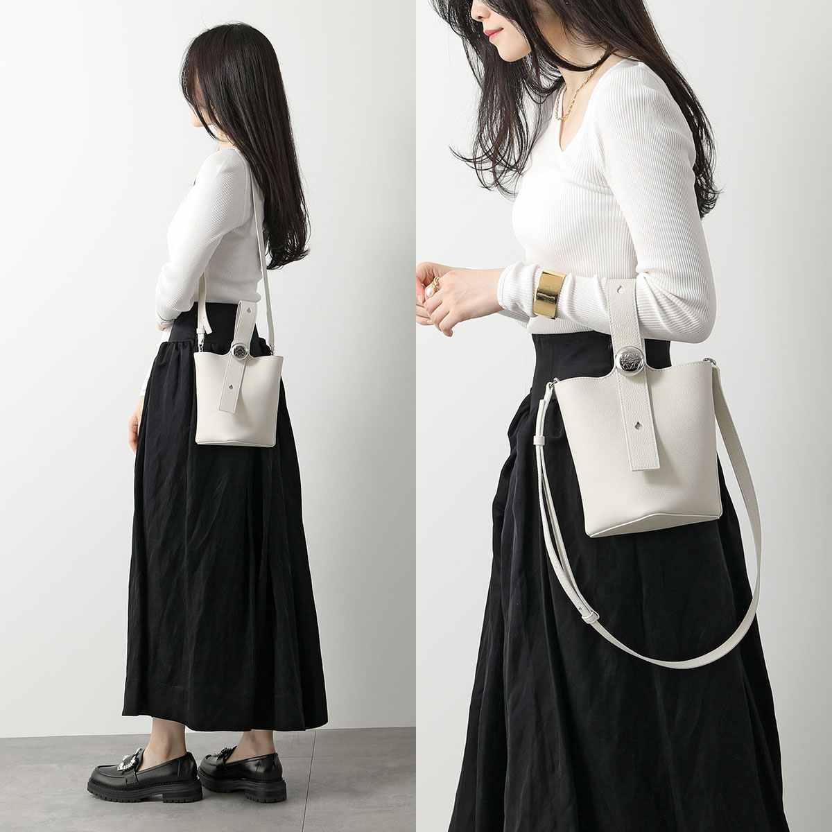 LOEWE ロエベ ハンドバッグ PEBBLE BUCKET MINI ペブル バケット ミニ 