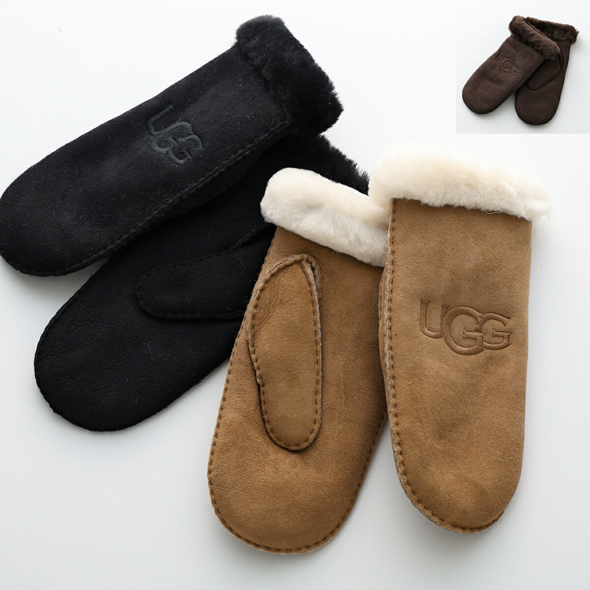 楽天市場】UGG アグ グローブ W EXPOSED SHEEPSKIN MITTEN エクス