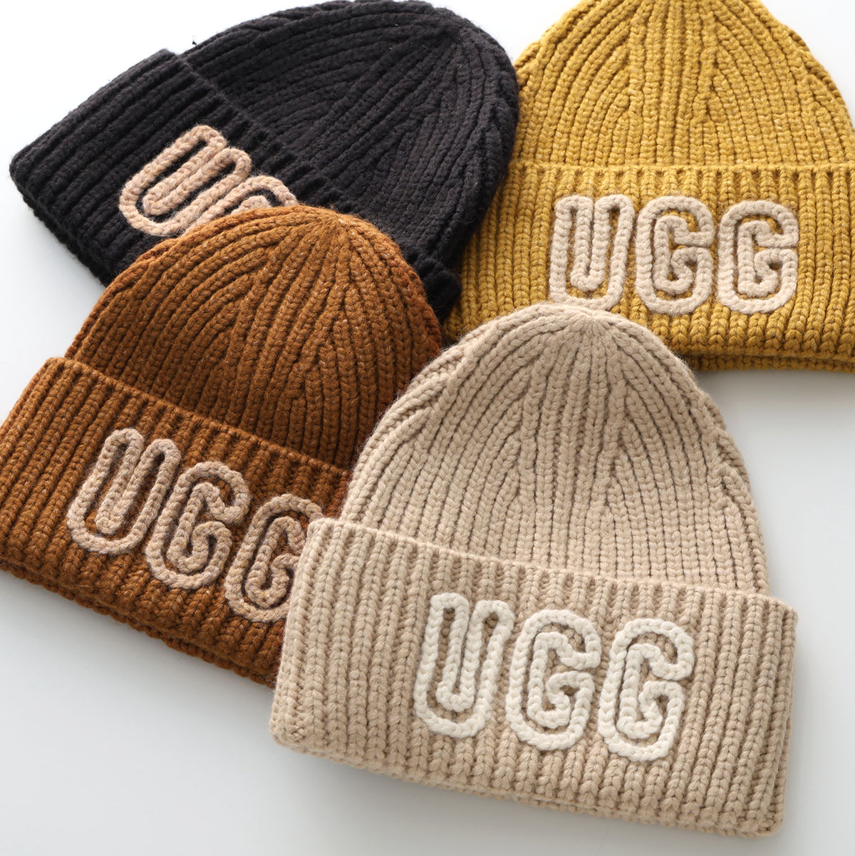 楽天市場】UGG アグ ニット帽 W 3D GRAPHIC LOGO BEANIE 21675