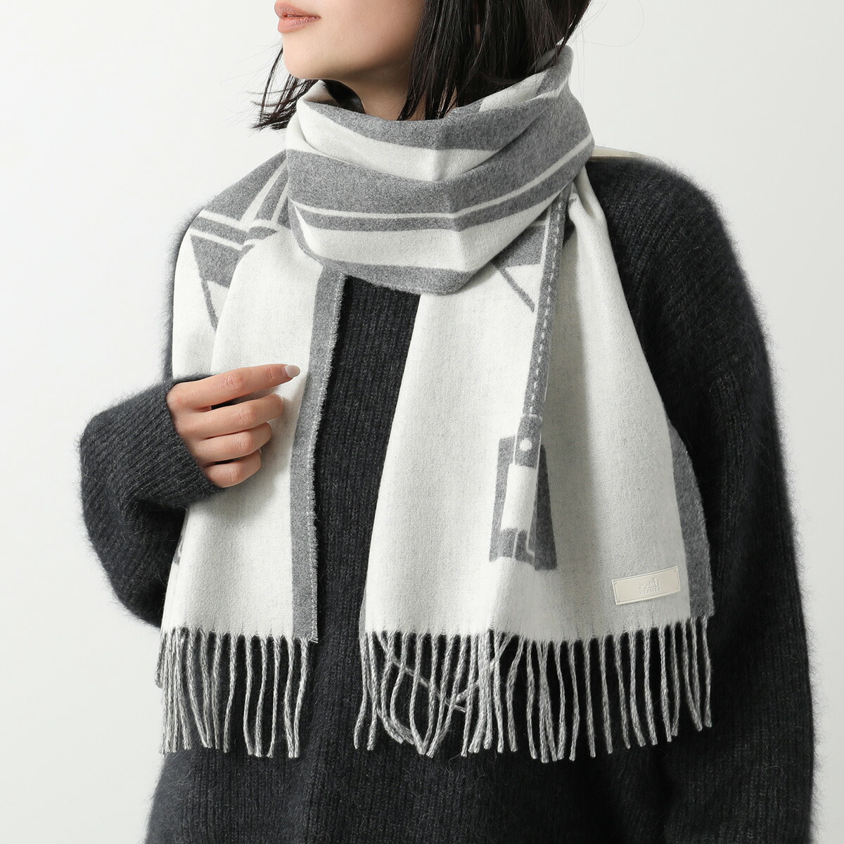 楽天市場】HERMES エルメス マフラー 160×30 モール H259157S