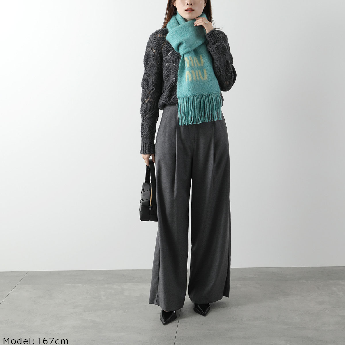 MIUMIU ミュウミュウ マフラー 5FS062 2CQD レディース モヘアブレンド