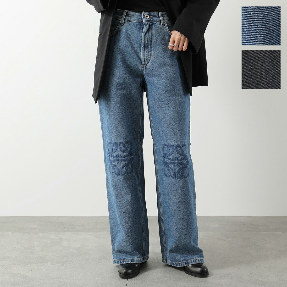 LOEWE ロエベ S359Y11X LOEWE ロエベ ジーンズ ANAGRAM BAGGY JEANS アナグラム S359Y11XEB S359Y11XDE レディース デニムパンツ カラー2色｜インポートセレクトmusee