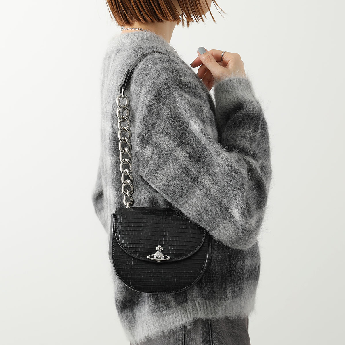 Vivienne Westwood ヴィヴィアンウエストウッド ハンドバッグ JODIE SADDLE BAG 4603000DW L00C0 レディース オーブ チェーンショルダー レザー 鞄 N401
