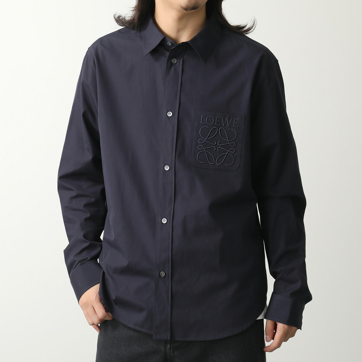 【Runa】LOEWE 長袖シャツ 刺繍ロゴ付き Runa】LOEWE 長袖シャツ 刺繍ロゴ付き Runa】LOEWE 長袖シャツ 刺繍