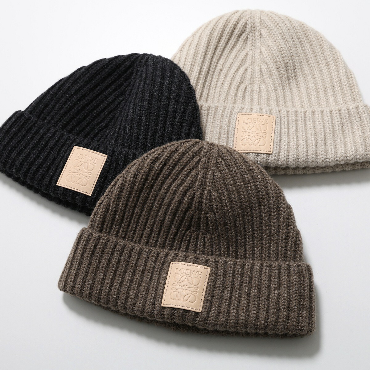 楽天市場】ロエベ LOEWE ニットキャップ ビーニー ブラック メンズ