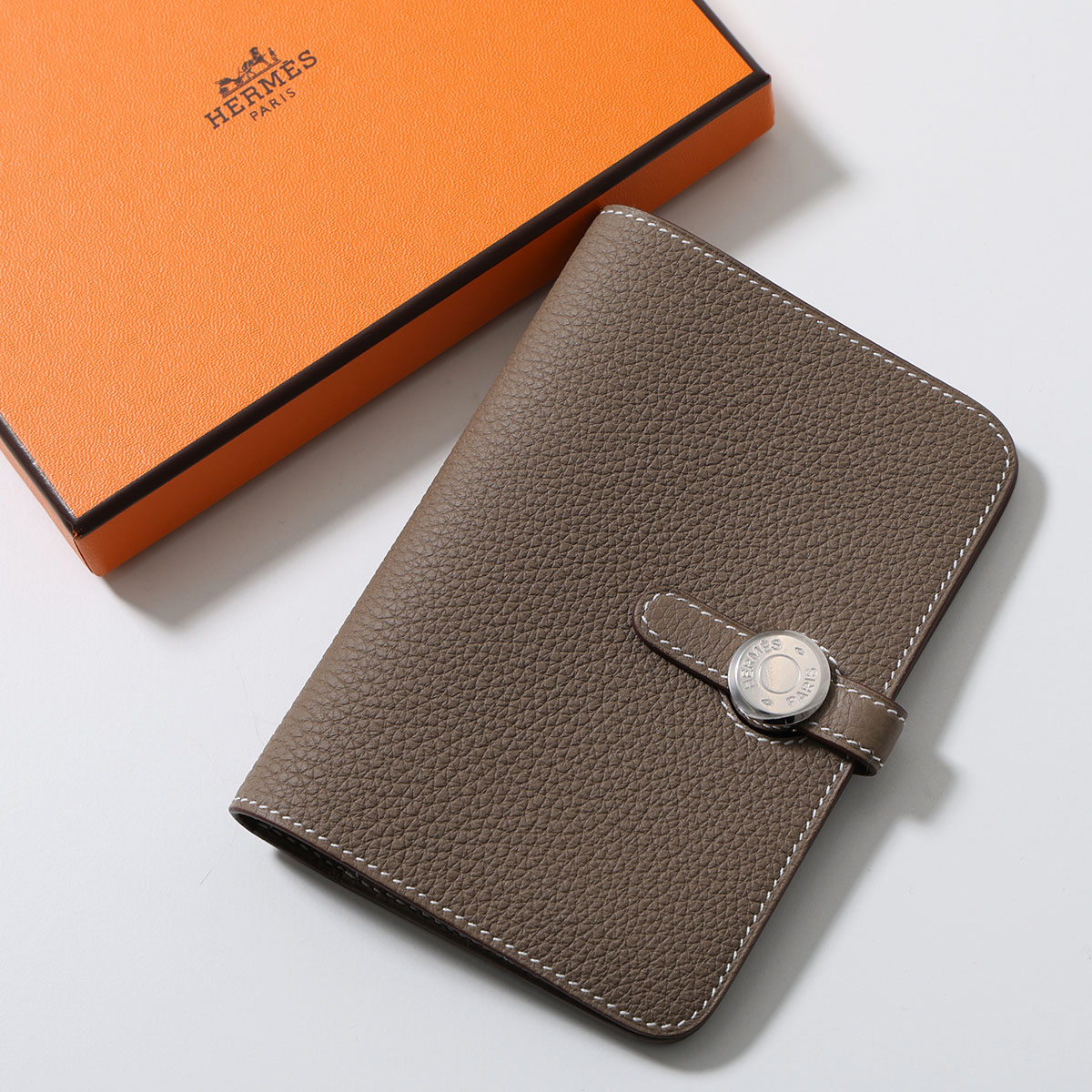HERMES エルメス 財布 ドゴン コンパクト DOGON COMPACT H073072CK レディース トゴ レザー コインケース カードケース セリエ K刻印 SV金具 ETOUPE/エトゥープ｜インポートセレクトmusee