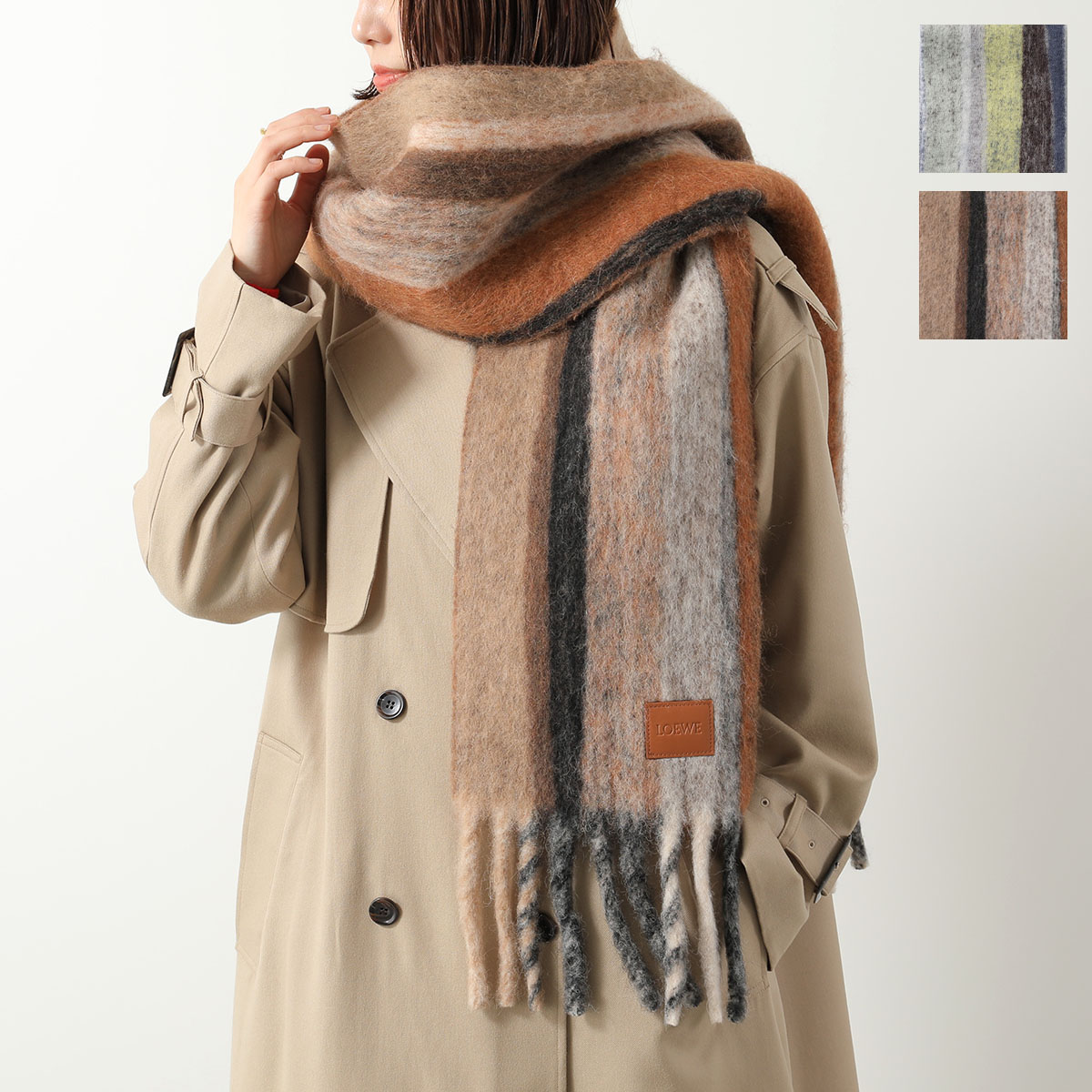 楽天市場】ロエベ LOEWE マフラー スカーフ ブラウン レディース