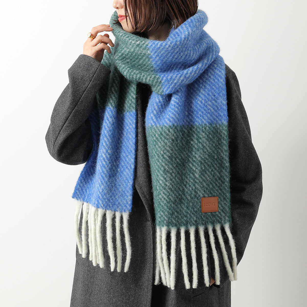 楽天市場】LOEWE ロエベ Mohair WoolStrip Scarf ストライプ モヘア