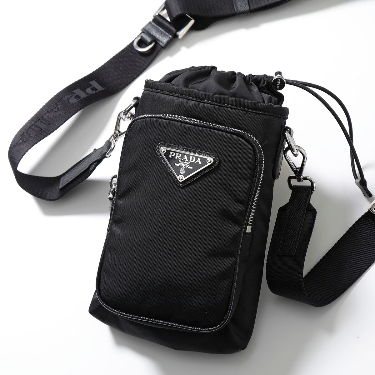 PRADA プラダ ショルダーバッグ 2ZH155 2DMI メンズ ナイロン トライアングルロゴ クロスボディ 鞄 F0002/NERO｜インポートセレクトmusee