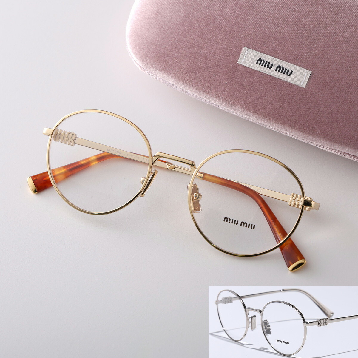 楽天市場】MIUMIU ミュウミュウ メガネ VMU 53W レディース オーバル型