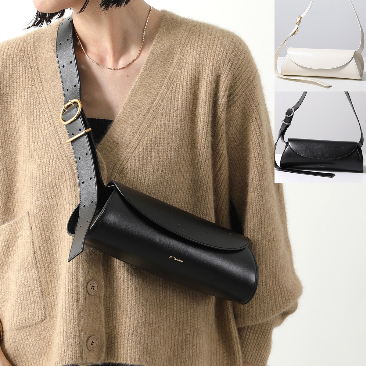 希少 JIL SANDER 2way ビジネスバッグ ショルダーバッグ レザー 2WAY Jil Sander(ジルサンダー) トートバッグ(レディース) - 海外通販