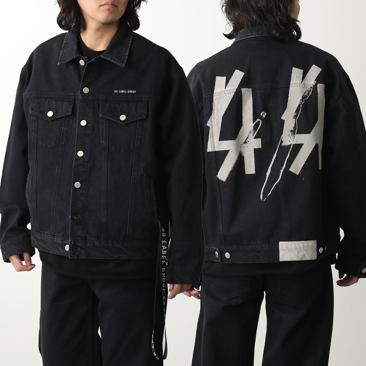 44 LABEL GROUP フォーティーフォーレーベルグループ デニムジャケット B0030559 FA577 メンズ ジージャン Gジャン P601/BLACK+FOSSIL