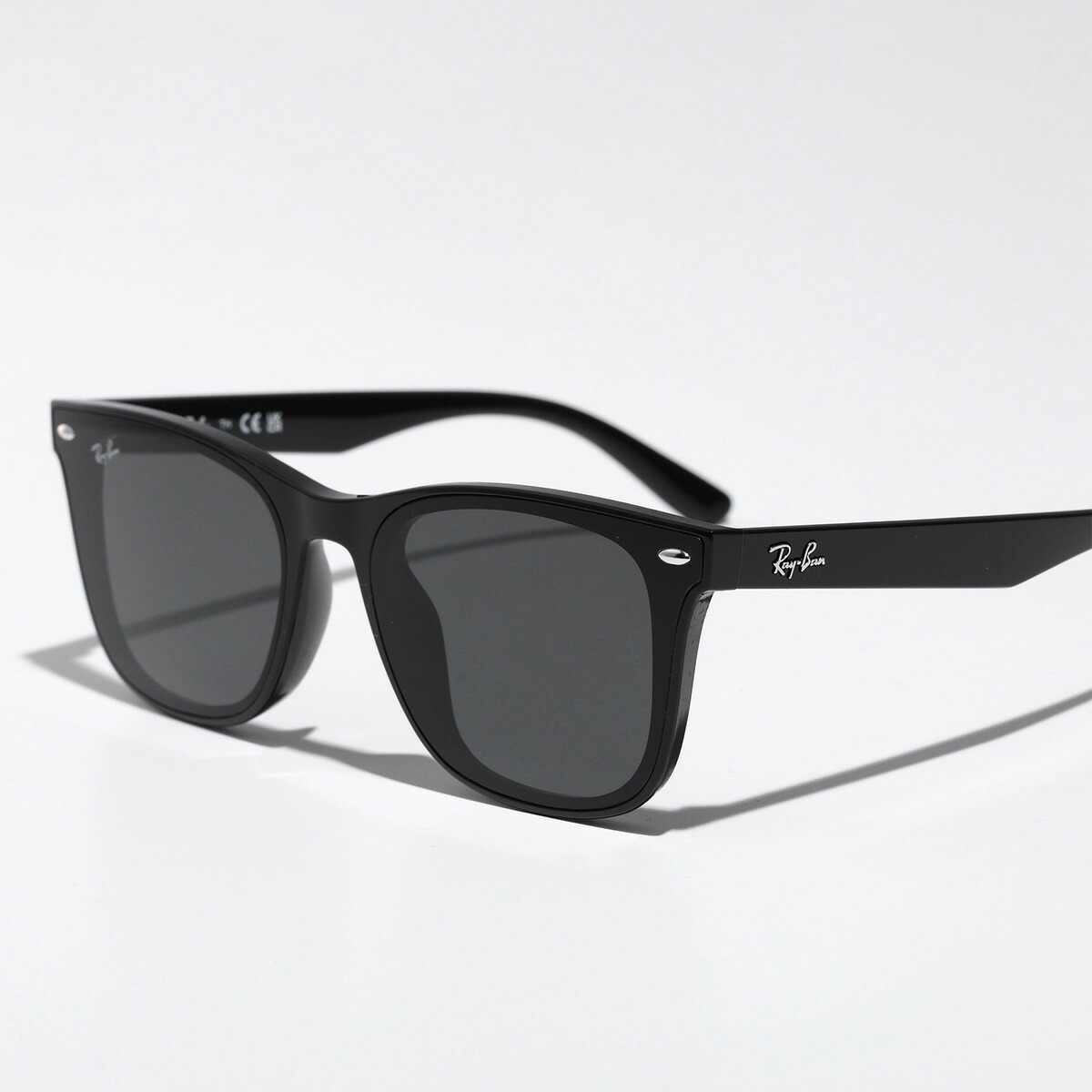 Ray-Ban レイバン サングラス RB4391D メンズ ウェリントン型 セルフレーム フルリム メタルロゴ ローブリッジフィット アイウェア 601/87/BLACK/DARK-GREY