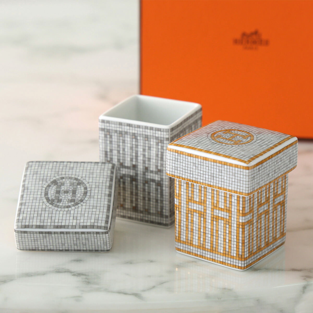 楽天市場】HERMES エルメス サドルボックス SADDLE BOX H800104E