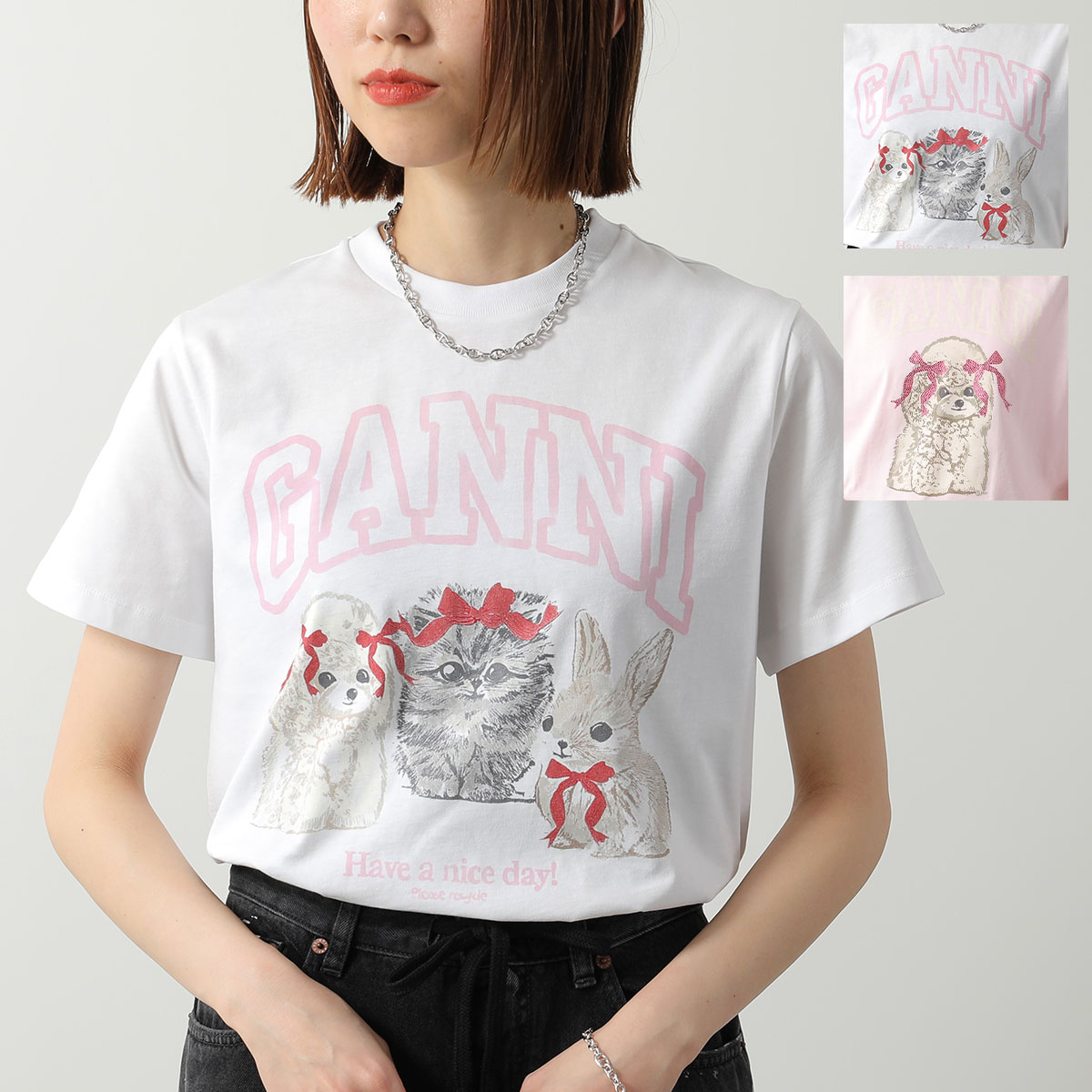 楽天市場】【最大2万円OFFクーポン対象・3/1限定】GANNI ガニー 半袖 T