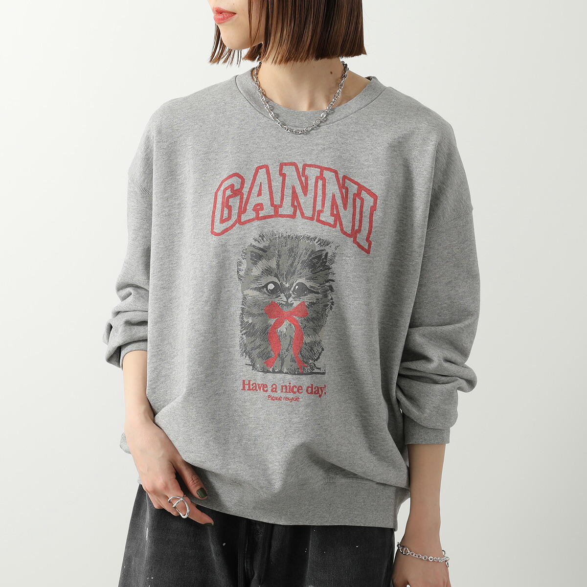 楽天市場】GANNI ガニー スウェットシャツ Isoli Raglan Strawberry