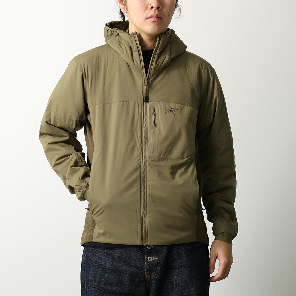 ARC'TERYX LEAF アークテリクスリーフ ナイロンジャケット Atom Hoody LT Gen2.1 アトム フーディー X000006543 メンズ 中綿 ジップアップ フード付 軽量 ロゴ 長袖 Crocodile|インポートセレクトmusee