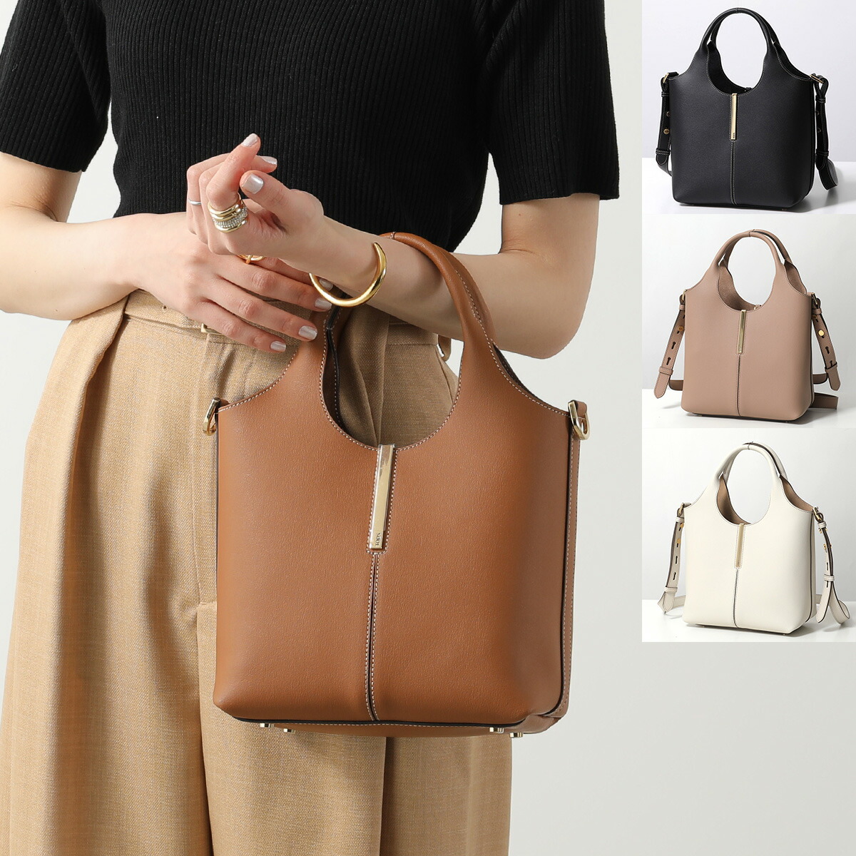 TODS トッズ ショルダーバッグ XBWEBRF0100UBL レディース レザー ショッピング トート バッグ ミニ ハンドバッグ クロスボディ ロゴメタル 鞄 カラー6色 XBWEBRF0100UBLB999