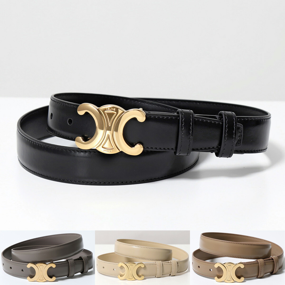 楽天市場】CELINE セリーヌ ベルト Medium 25mm 45BAG3A01.38SI