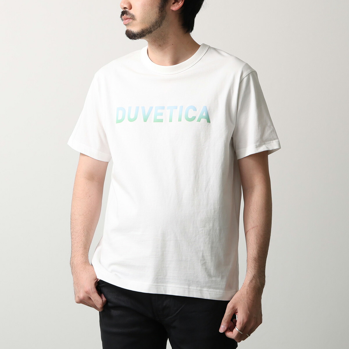 Duvetica デュベティカ Tシャツ VXRT30131 メンズ 半袖 カットソー ロゴ コットン クルーネック RANUNCOLO/OW