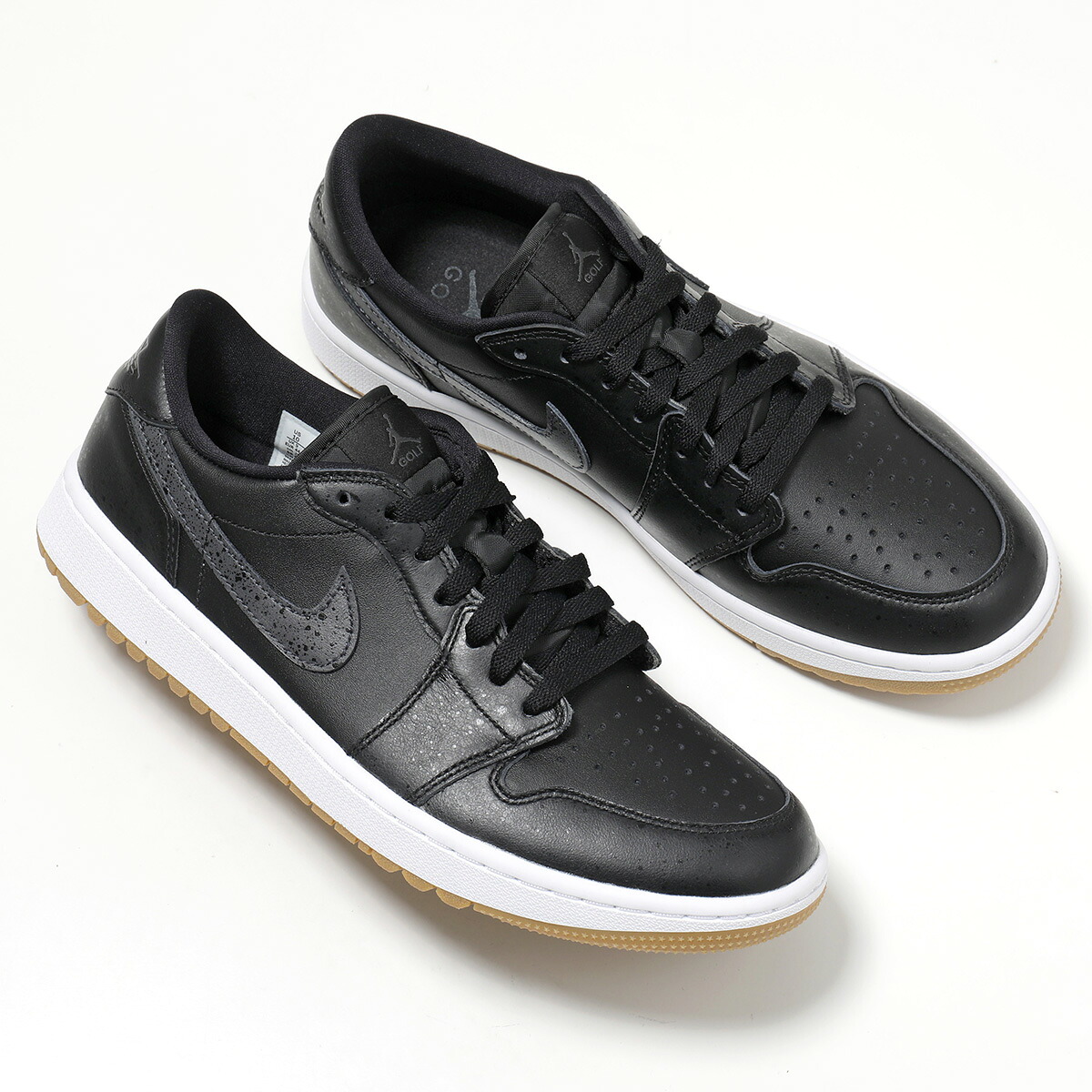 NIKE ナイキ スニーカー AIR JORDAN 1 LOW GOLF エア ジョーダン 1 ロー ゴルフ DD9315-005 メンズ ローカット 3.5cm シューズ 靴 BLACK-ANTHRACITE-GUM-MED-BROWN|インポートセレクトmusee