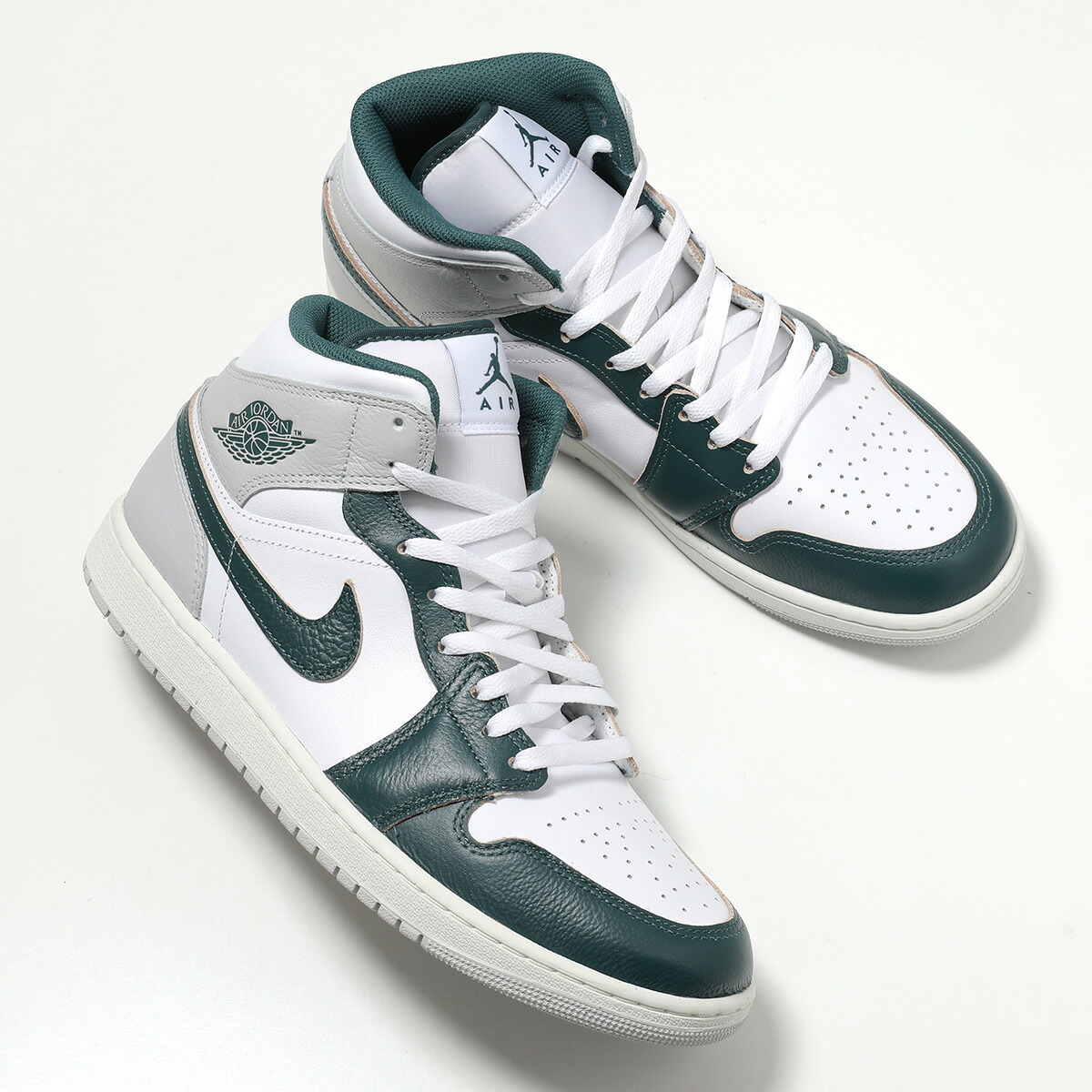 NIKE ナイキ スニーカー AIR JORDAN 1 MID SE エア ジョーダン FQ7720-103 メンズ ミッドカット ハイカット シューズ 靴 WHITE-OXIDIZED-GREEN-SAIL|インポートセレクトmusee
