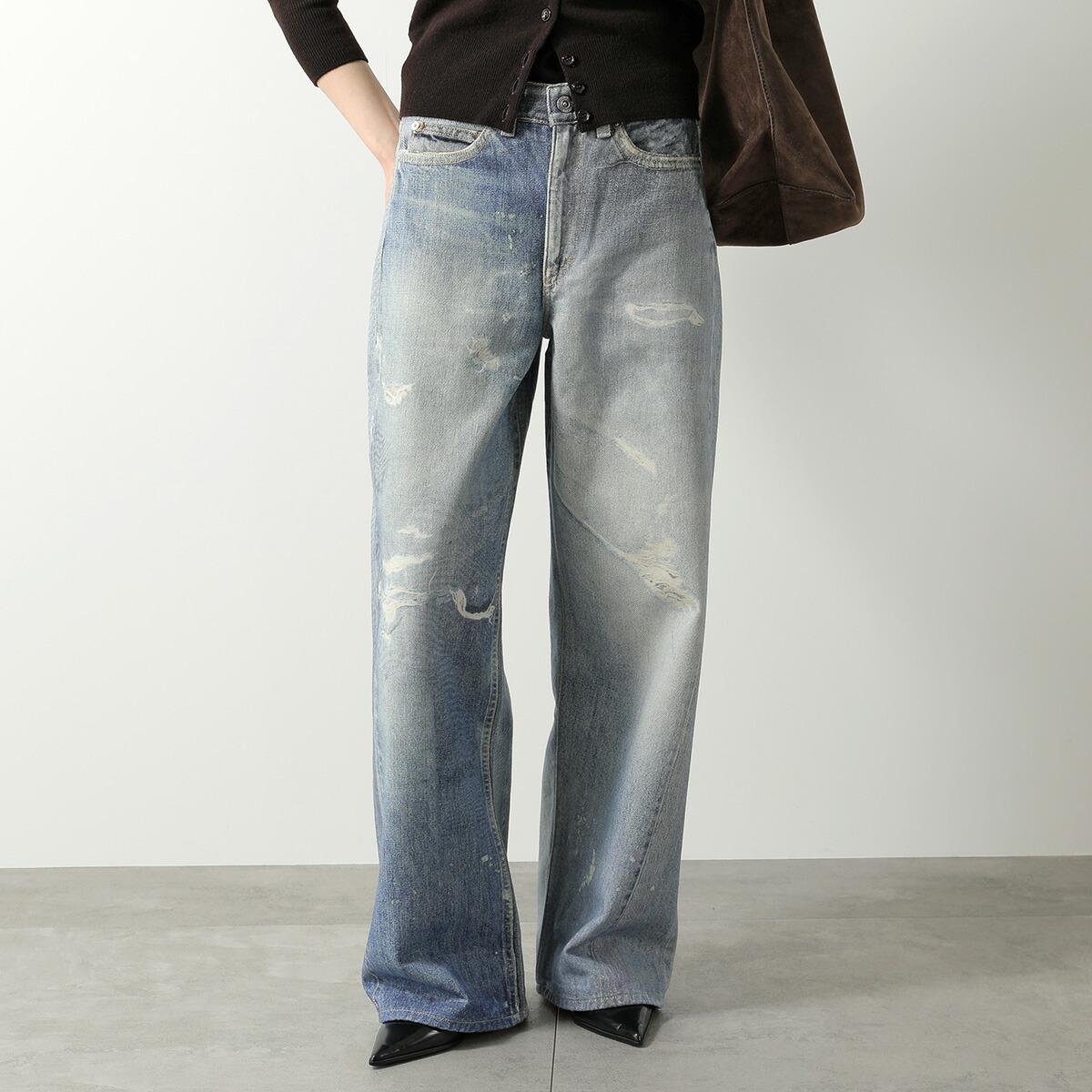 OUR LEGACY アワーレガシー ジーンズ FULL CUT フルカット W4205TDD レディース デニムパンツ コットン ワイド デジタルプリント DIGITAL-DENIM-PAINT