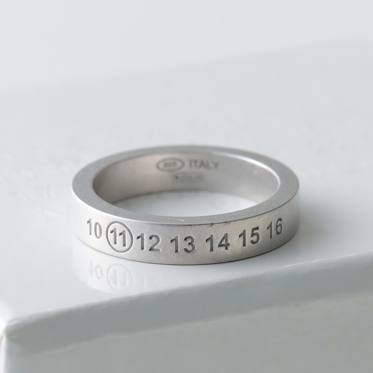 MAISON MARGIELA メゾンマルジェラ リング SM1UQ0119 P8863 レディース ナンバリングロゴ 4MM アクセサリー シルバー925 silver925 指輪 101 SM1UQ0119 P8863101