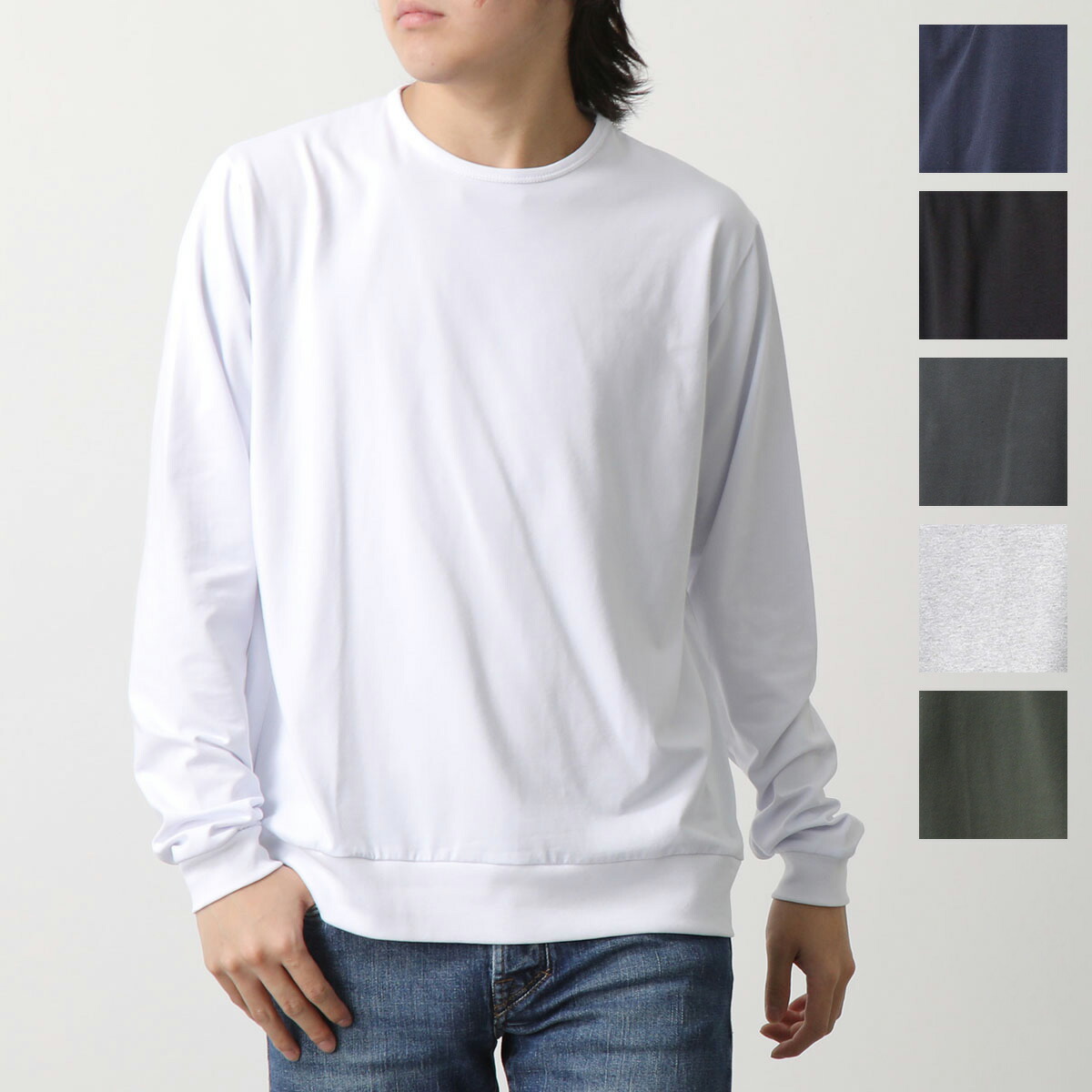 giab's ARCHIVIO ジャブスアルキヴィオ Tシャツ GRT L メンズ 長袖 ロンT カットソー 無地 クルーネック ストレッチ カラー5色