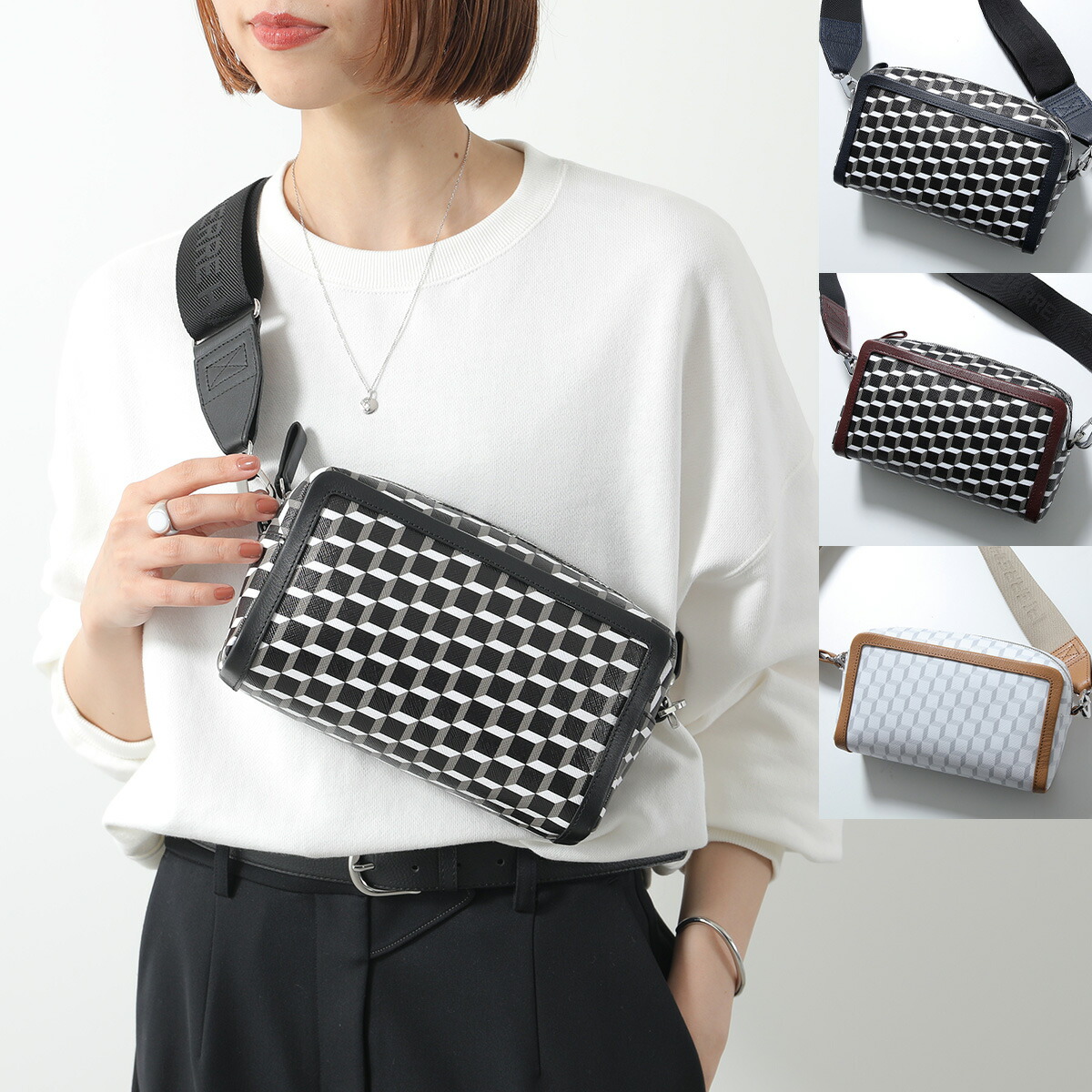 PIERRE HARDY ピエールアルディ カメラバッグ MAX CUBE BOX キューブ VV08 レディース メンズ PVC×レザー ボディバッグ ショルダーバッグ 鞄 カラー4色|インポートセレクトmusee