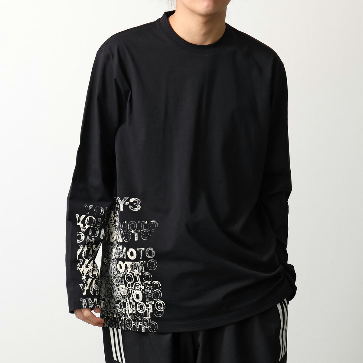 Y-3 ワイスリー Tシャツ GFX LONG SLEEVE TEE グラフィック ロング スリーブ ティー KR2239 メンズ 長袖 カットソー ロンT ロゴT BLACK【dc_kikaku】｜インポートセレクトmusee