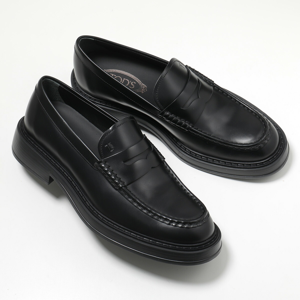 TODS トッズ コインローファー XXM61K0AI40LYG メンズ レザー ペニーローファー 3.5cm シューズ 革靴 B999/NERO XXM61K0AI40LYGB999【dc_kikaku】｜インポートセレクトmusee