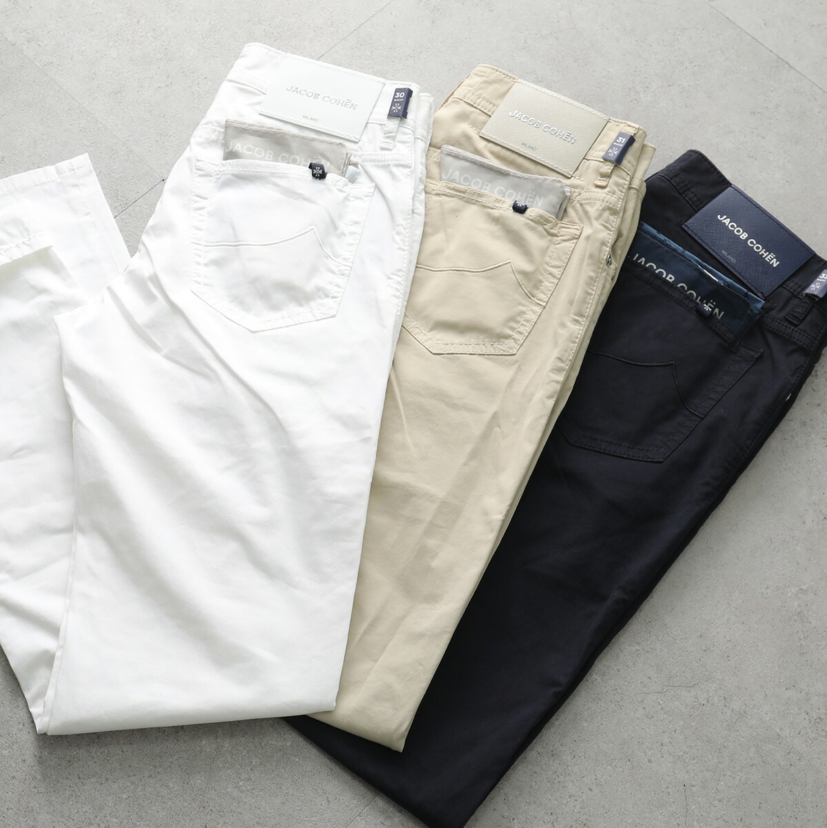 JACOB COHEN ヤコブ コーエン パンツ BARD バード JUM_QE004 S2544 メンズ ボトムス スリムフィット ストレッチ スカーフ付 カラー3色｜インポートセレクトmusee