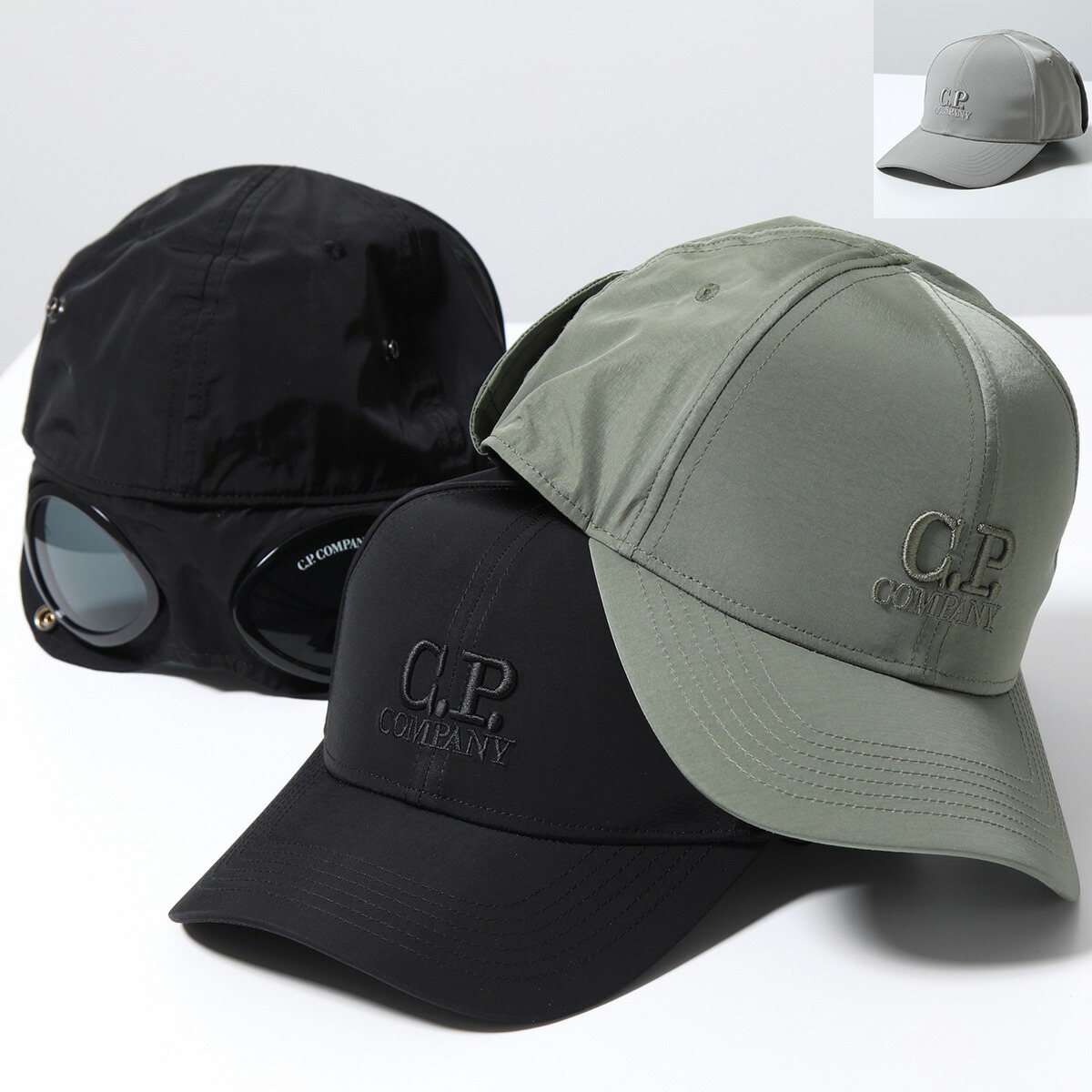 C.P.COMPANY シーピーカンパニー ベースボールキャップ Chrome-R Goggle Cap 20CMAC748A 110545A メンズ ナイロン ロゴ 刺繍 帽子 カラー3色|インポートセレクトmusee