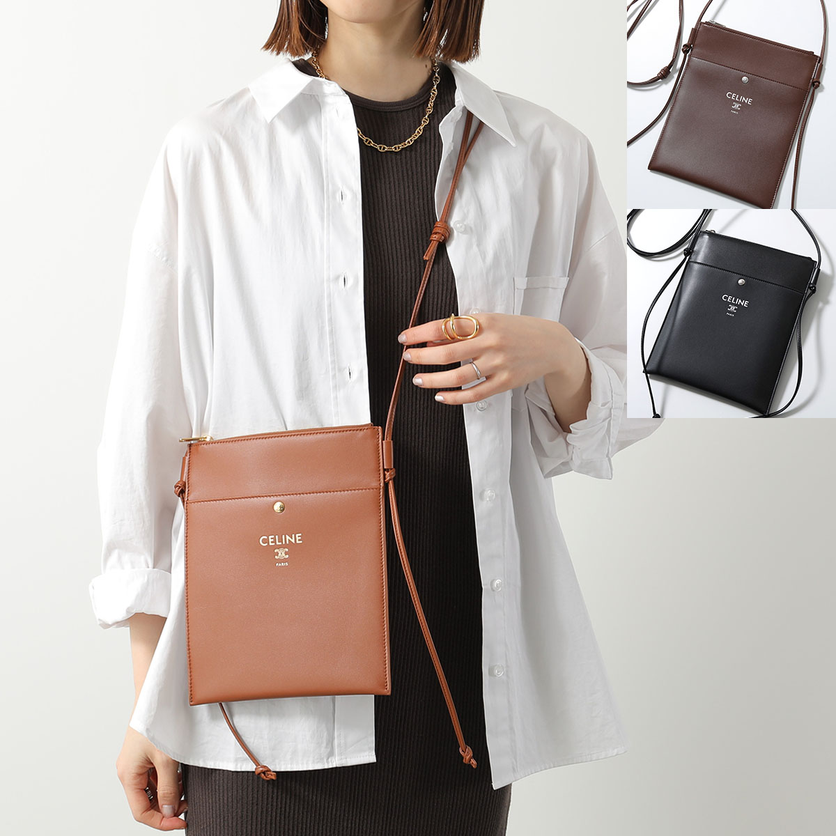 CELINE セリーヌ ショルダーバッグ SHARP POUCH シャープポーチ 10P812K05.04LU 10P812K05.38NO 10P812K05.GGM6 L103B2K05.19KE レディース レザー トリオンフ 鞄 カラー4色