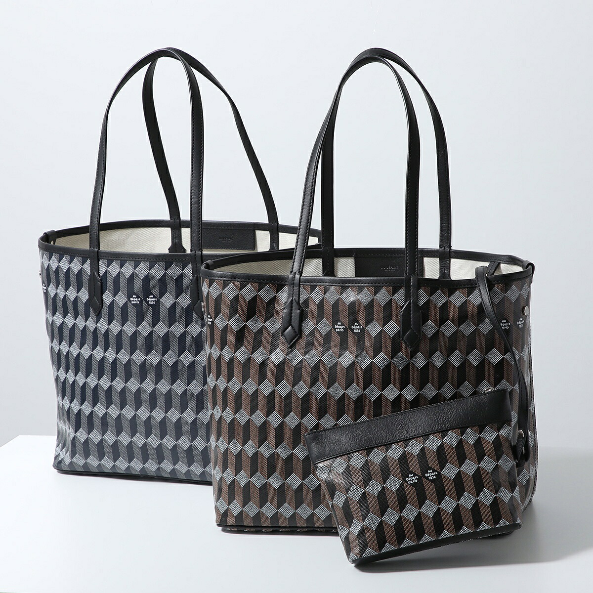 AU DEPART PARIS オーデパール トートバッグ TOTE NO47 BWTT005 メンズ レディース レザー コーティングキャンバス モノグラム リバーシブル ポーチ付き 鞄 カラー2色｜インポートセレクトmusee