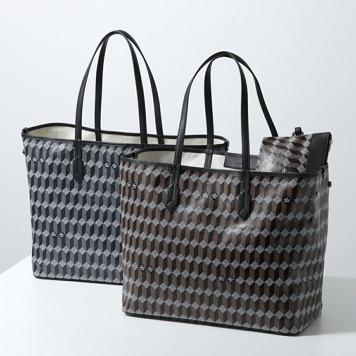 AU DEPART PARIS オーデパール トートバッグ TOTE NO55 BWTT004 メンズ レザー コーティングキャンバス リバーシブル モノグラム ポーチ付き 鞄 カラー2色