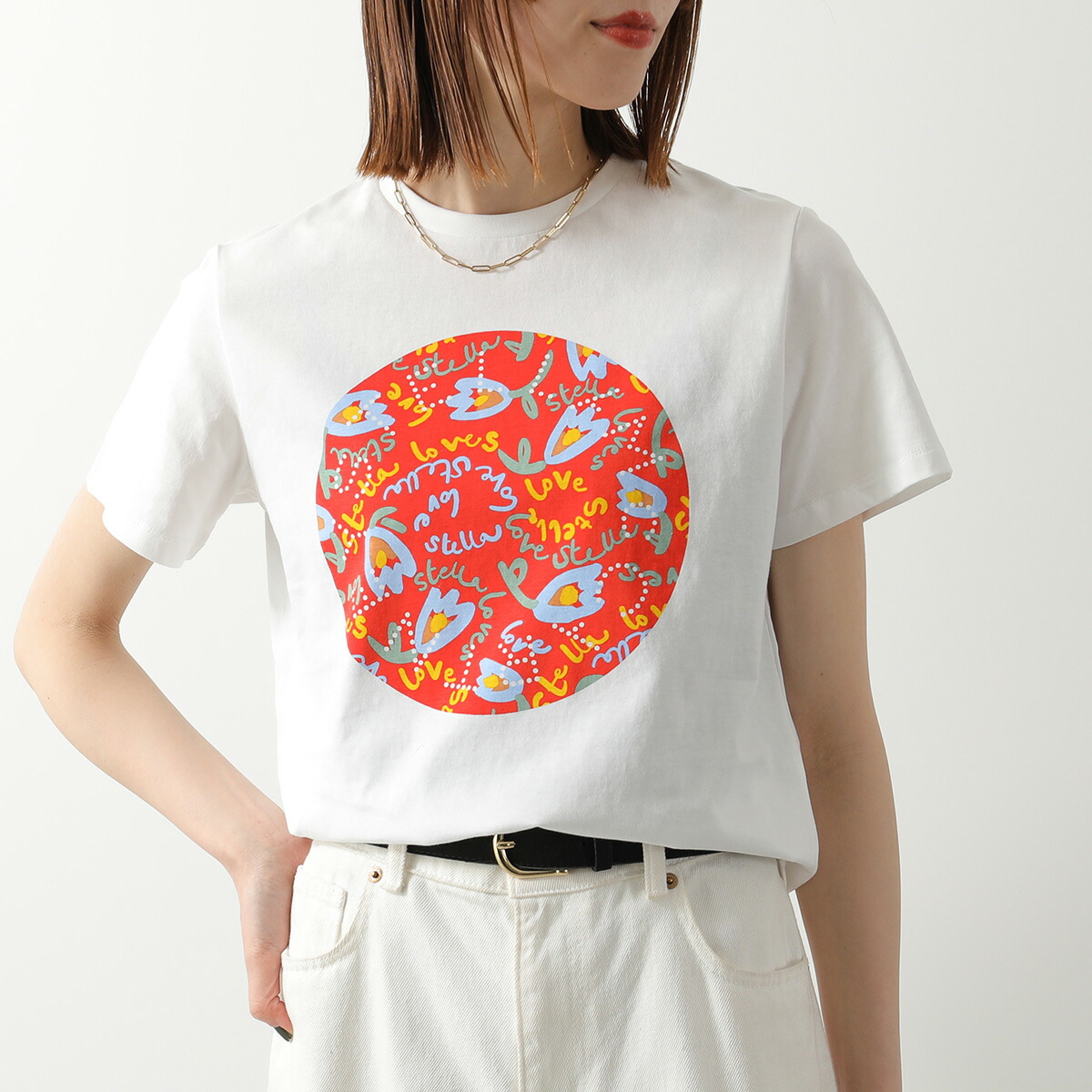 STELLA McCARTNEY KIDS ステラマッカートニー キッズ Tシャツ TY8C91 Z0434 レディース ガールズ 半袖 カットソー コットン クルーネック ロゴ 101 8,100円