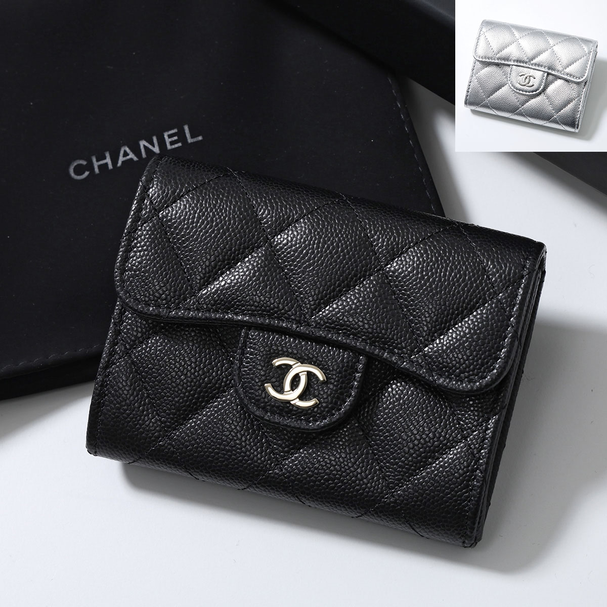 CHANEL シャネル コインケース MATELASSE マトラッセ AP0220 B10583 B23404 レディース カードケース ココマーク キャビアスキン レザー ミニ財布 カラー2色 98,890円