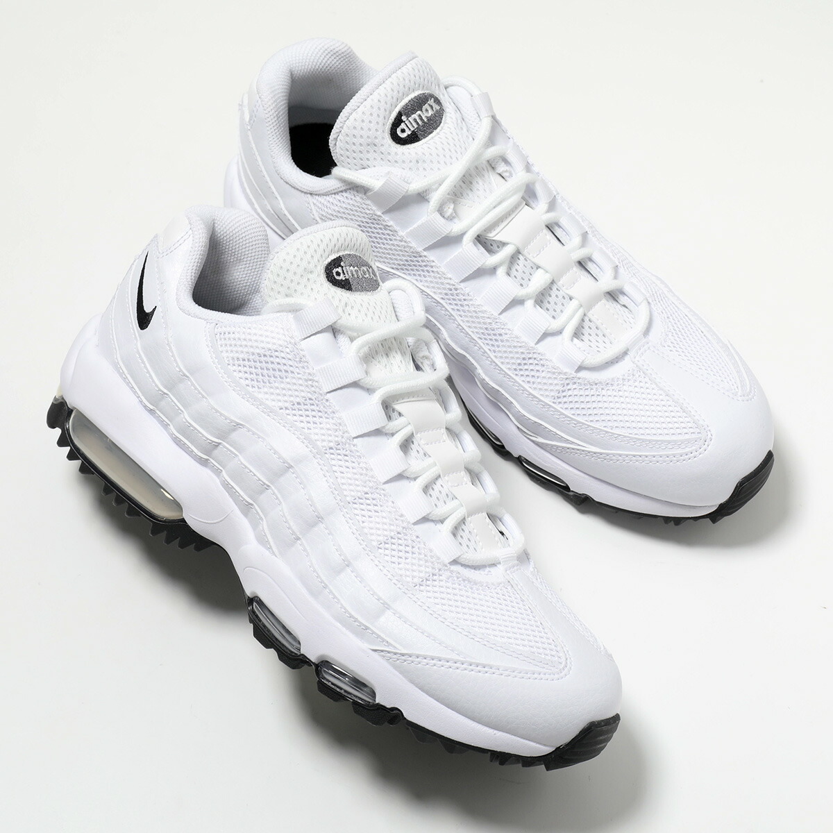 NIKE ナイキ スニーカー AIR MAX 95 GOLF エア マックス 95 ゴルフ HV4696-100 メンズ ラバーラグ付 ローカット 靴 WHITE｜インポートセレクトmusee